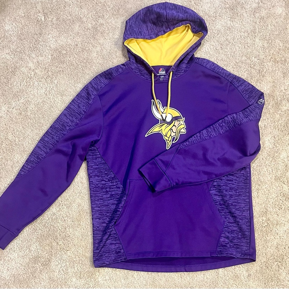 Majestic NFL Minnesota Vikings Thermabase Pullover Sweater Size Large
